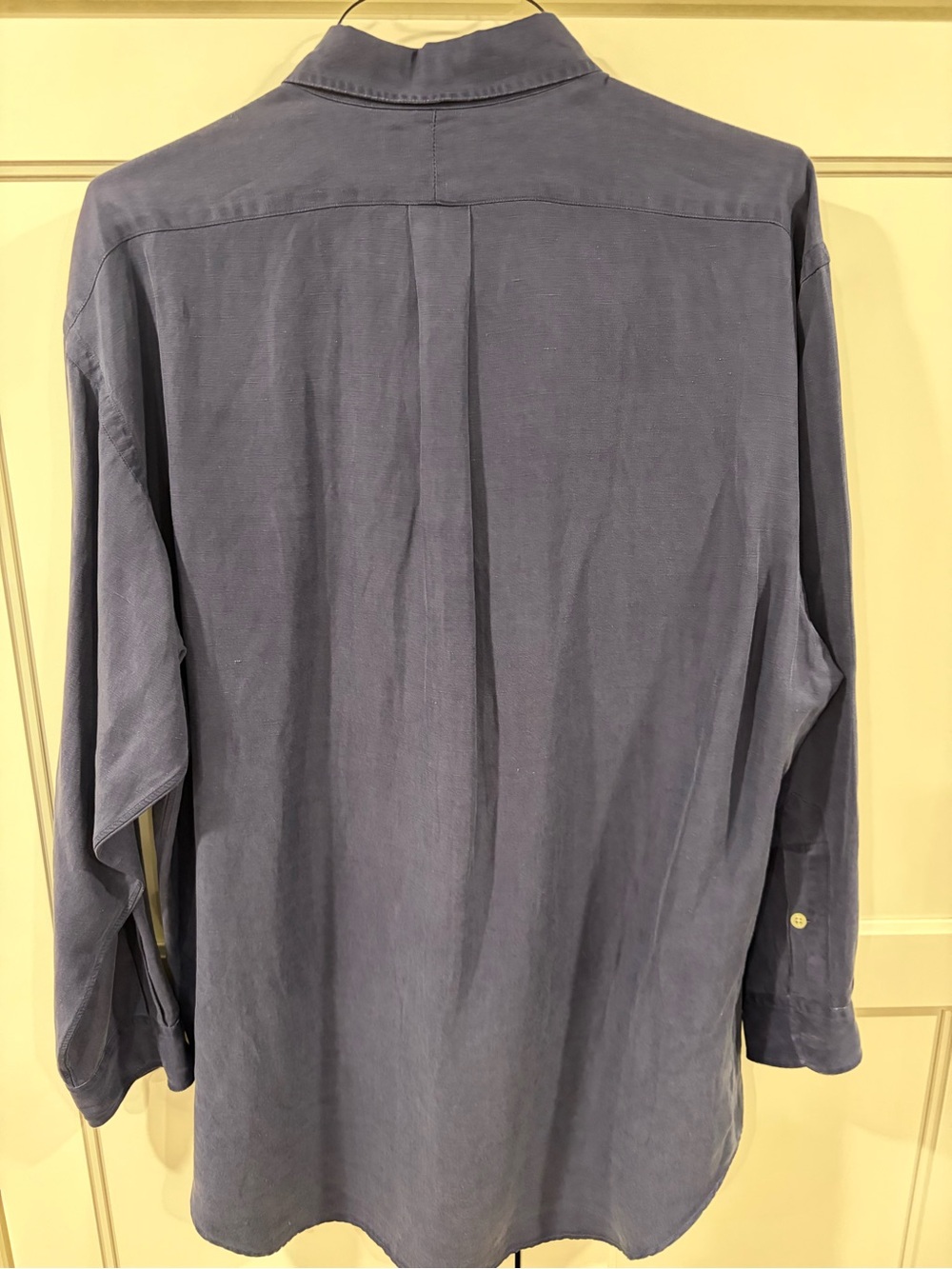 Ralph Lauren Button-Down Long Sleeve Shirt in Navy with Teal Pony - Picture 5 of 5